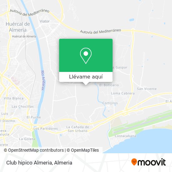 Mapa Club hipico Almeria