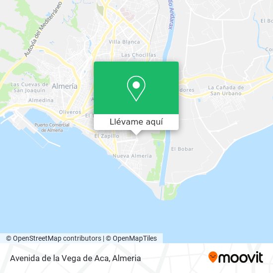 Mapa Avenida de la Vega de Aca