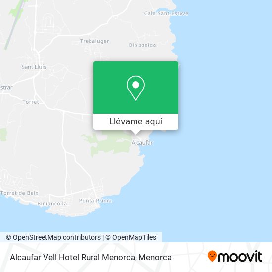 Mapa Alcaufar Vell Hotel Rural Menorca