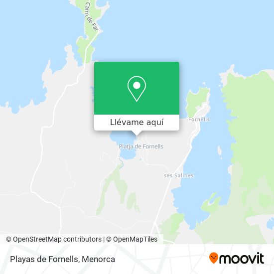 Mapa Playas de Fornells