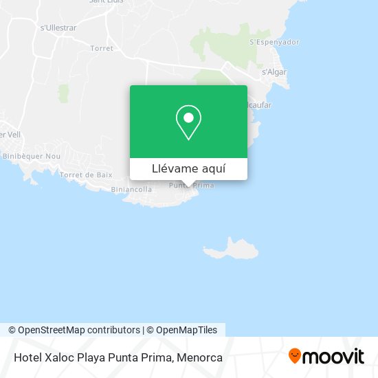 Mapa Hotel Xaloc Playa Punta Prima