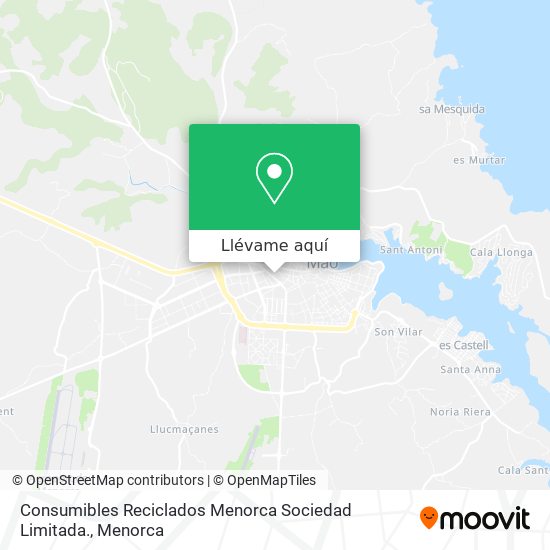 Mapa Consumibles Reciclados Menorca Sociedad Limitada.