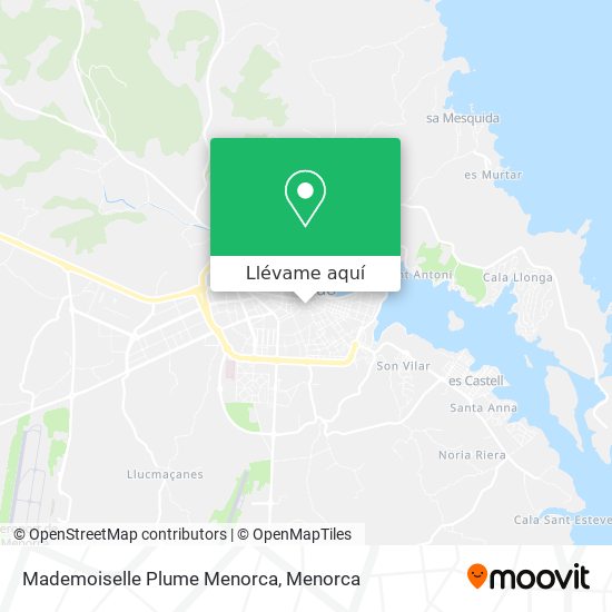 Mapa Mademoiselle Plume Menorca