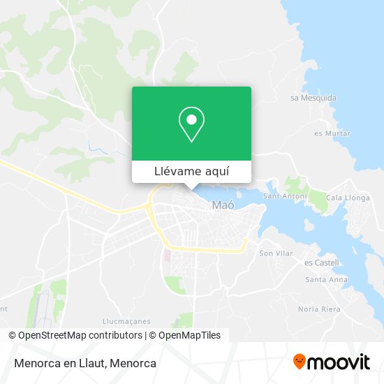 Mapa Menorca en Llaut