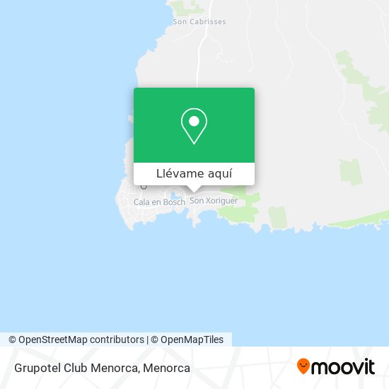 Mapa Grupotel Club Menorca