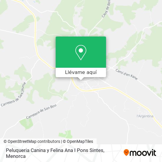 Mapa Peluqueria Canina y Felina Ana I Pons Sintes