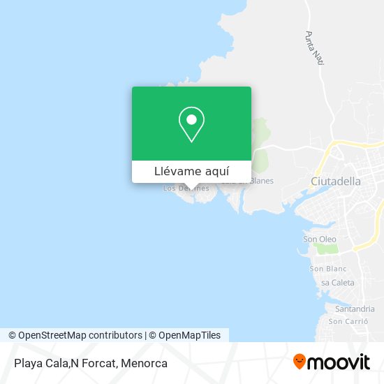 Mapa Playa Cala,N Forcat