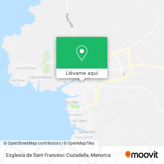 Mapa Esglesia de Sant Francesc Ciutadella