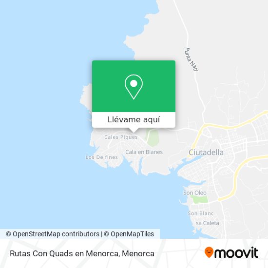 Mapa Rutas Con Quads en Menorca
