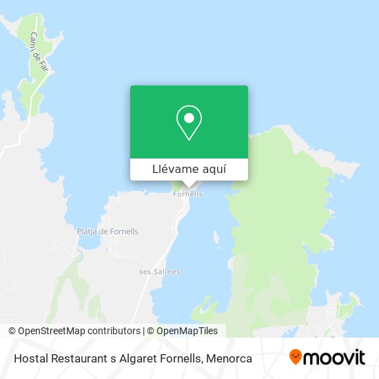 Mapa Hostal Restaurant s Algaret Fornells
