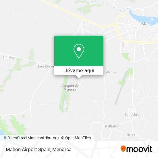 Mapa Mahon Airport Spain