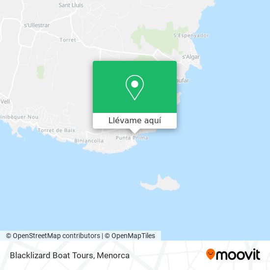 Mapa Blacklizard Boat Tours
