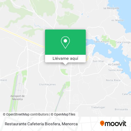 Mapa Restaurante Cafetería Biosfera
