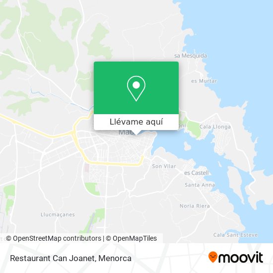 Mapa Restaurant Can Joanet