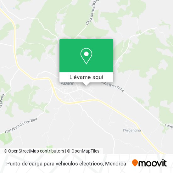 Mapa Punto de carga para vehículos eléctricos