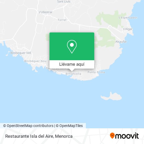 Mapa Restaurante Isla del Aire