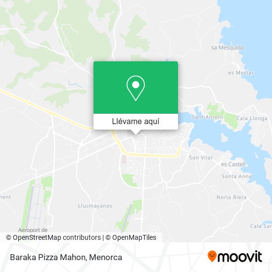 Mapa Baraka Pizza Mahon