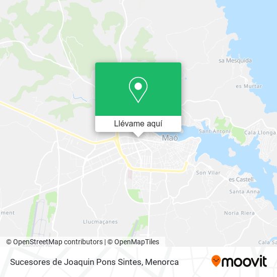 Mapa Sucesores de Joaquin Pons Sintes