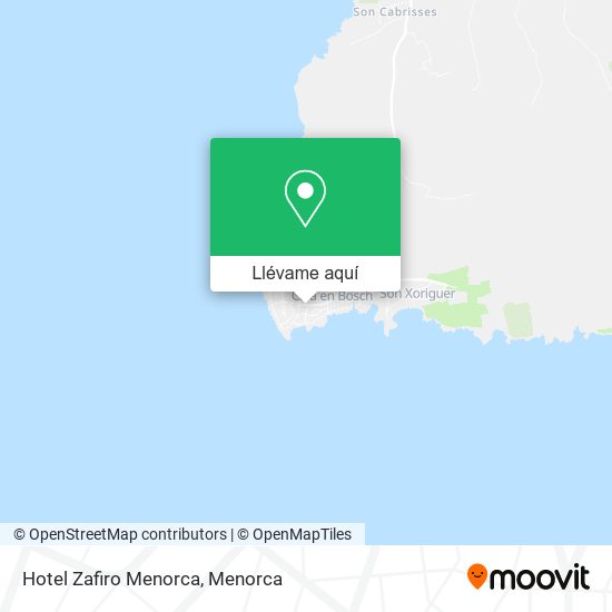 Mapa Hotel Zafiro Menorca