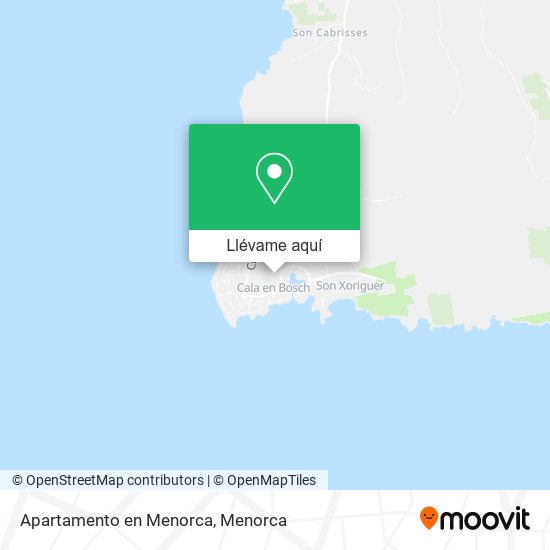 Mapa Apartamento en Menorca