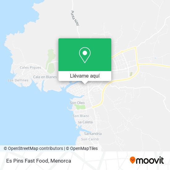 Mapa Es Pins Fast Food