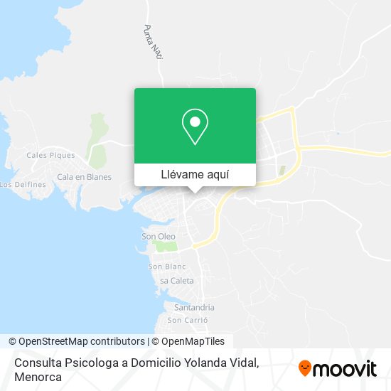 Mapa Consulta Psicologa a Domicilio Yolanda Vidal