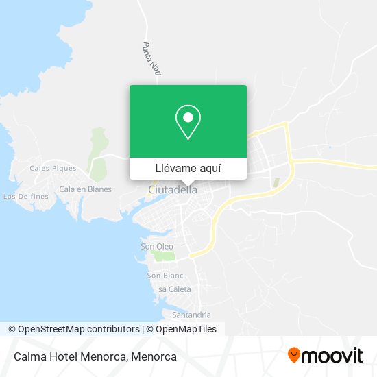 Mapa Calma Hotel Menorca