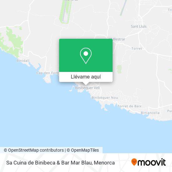 Mapa Sa Cuina de Binibeca & Bar Mar Blau