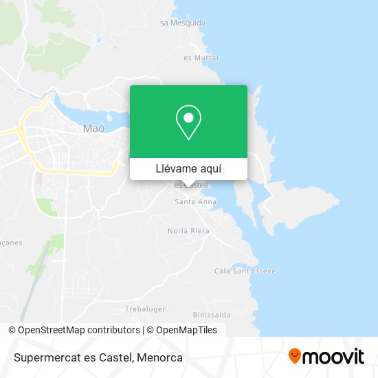 Mapa Supermercat es Castel