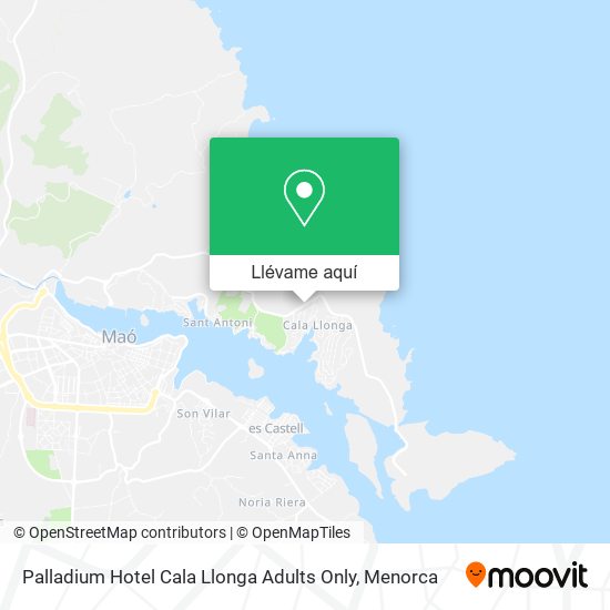 Mapa Palladium Hotel Cala Llonga Adults Only