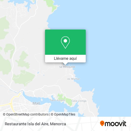 Mapa Restaurante Isla del Aire