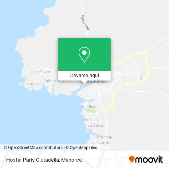Mapa Hostal París Ciutadella