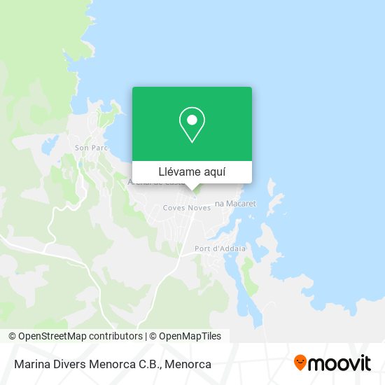Mapa Marina Divers Menorca C.B.