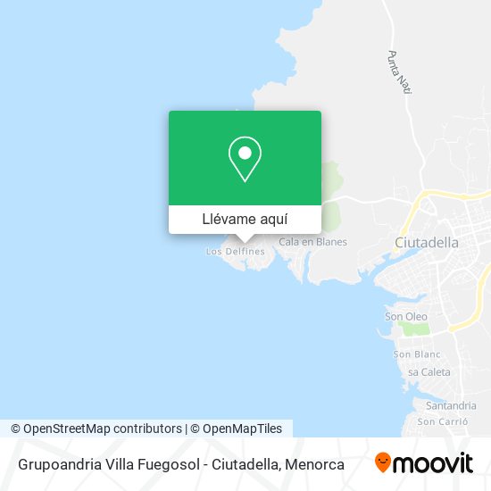 Mapa Grupoandria Villa Fuegosol - Ciutadella