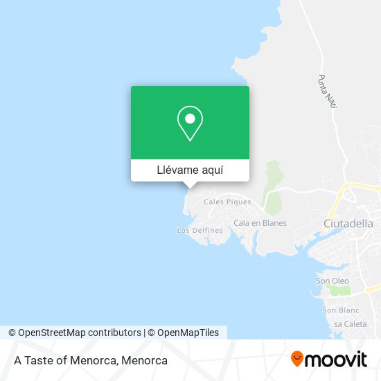 Mapa A Taste of Menorca