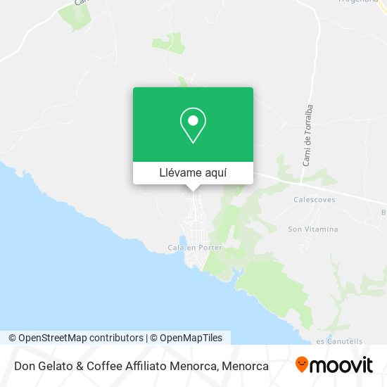 Mapa Don Gelato & Coffee Affiliato Menorca