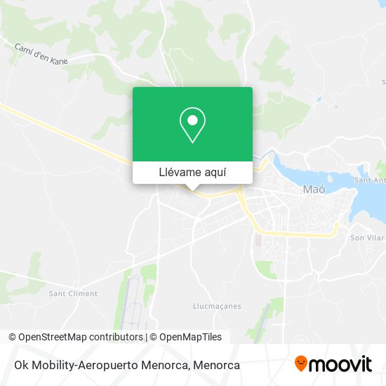 Mapa Ok Mobility-Aeropuerto Menorca