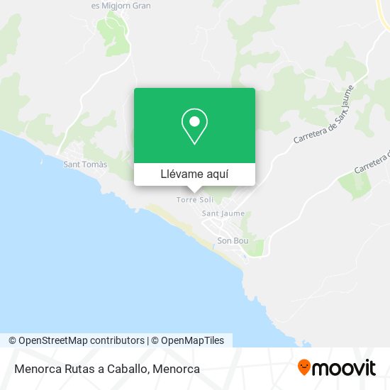 Mapa Menorca Rutas a Caballo