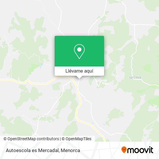 Mapa Autoescola es Mercadal