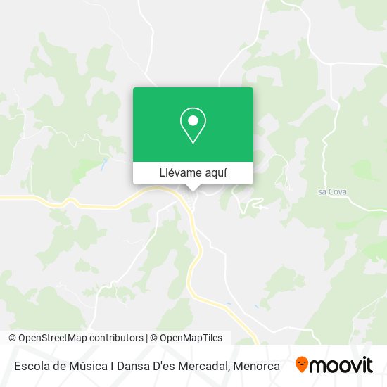 Mapa Escola de Música I Dansa D'es Mercadal