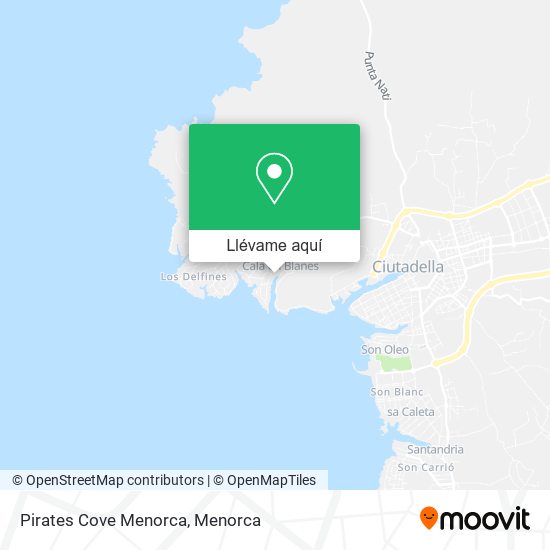 Mapa Pirates Cove Menorca