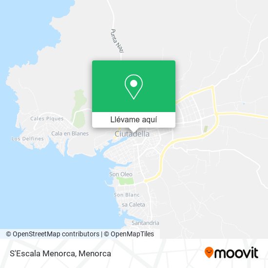 Mapa S'Escala Menorca