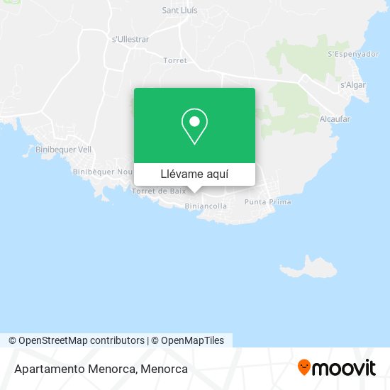 Mapa Apartamento Menorca