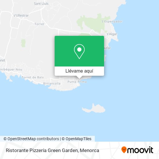 Mapa Ristorante Pizzería Green Garden