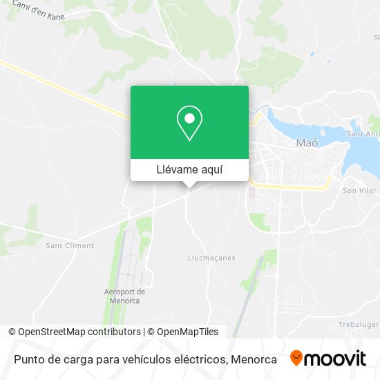 Mapa Punto de carga para vehículos eléctricos