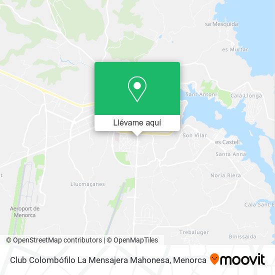 Mapa Club Colombófilo La Mensajera Mahonesa