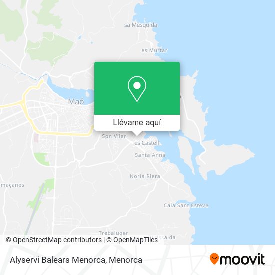 Mapa Alyservi Balears Menorca