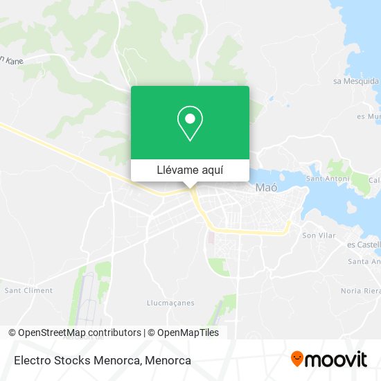Mapa Electro Stocks Menorca