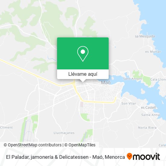 Mapa El Paladar, jamonería & Delicatessen - Maó