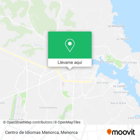 Mapa Centro de Idiomas Menorca